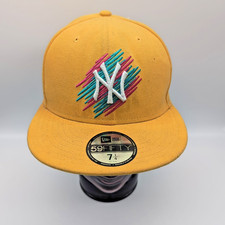 New Era New York Yankees Kappe gelb | Double Scribble NY 59Fifty Fitted Cap Y2K