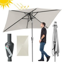 Sonnenschirm Rechteckig Gartenschirm Ampelschirm Garten Doppelschirm Farbwahl