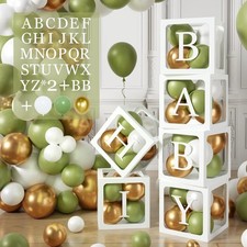 105 Babyparty Box Deko,Salbei