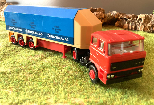 Herpa lkw sattelzug flachglas - lkw,