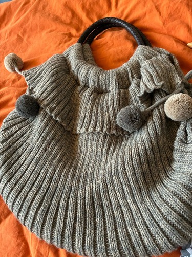 Witzige tasche strick bommel - tasche,