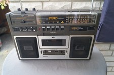 Gepflegter Philips Stereo Radio-Kassettenrekoder   774  Ghettoblaster Boombox