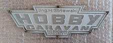 Logo Emblem Wohnwagen Caravan Hobby 460 - 1974 - 33*11cm Aluminium
