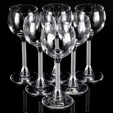 6 Schnapsgläser 13 cm Spiegelau frosted Stengel weiß ReUse Second Hand Gläser