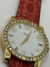 Piaget Dancer 750 Gold Diamond Damenuhr Diamantlünette Perlmutt Zifferblatt