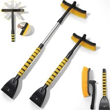 Auto Schneebesen Eiskratzer 2in1 Abnehmbar Teleskop Verstellbar Schneeräumer