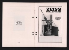 JENA, Prospekt 1933, Carl Zeiss Jena Ultra-Optimeter