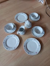 Seltmann Weiden 9 Teile!!!! Tee Gedeck  Marie Luise Streublume mit blauer Rand