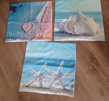 3 Kissenbezug Strand Neu 45 x 45