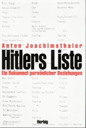 Hitlers liste ein dokument - -,