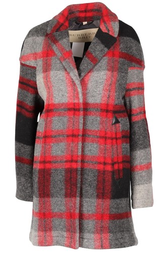 Burberry brit roter wollmantel - roter,
