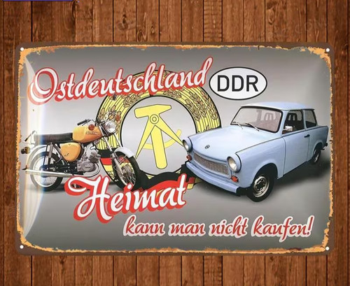 Blechschild trabant - blechschild,