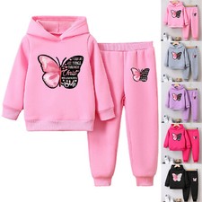 Mädchen Sportanzug Jogginghose Bekleidungsset Weichem Trainingsanzug Top Outfit