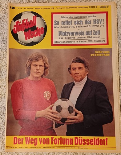 Fußball woche 1972 - woche, 27.11.1972
