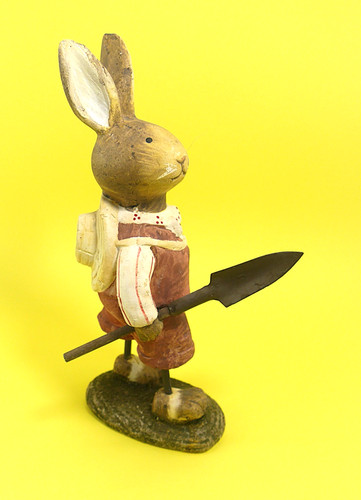 Stehender deko hase alt - stehender, mit