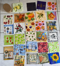 Servietten Technik Servietten  20 Stück, ovale Box und Buch "Serviettentechnik..