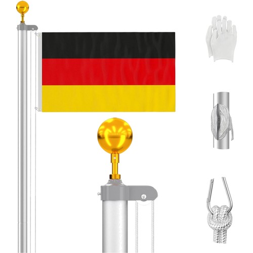 Fahnenmast aluminium garten - 6m,