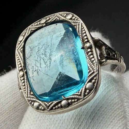 Art deco silber ring - art,