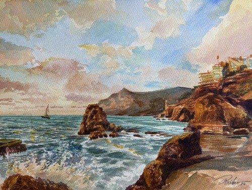Aquarellbild original 40x30 - aquarellbild,