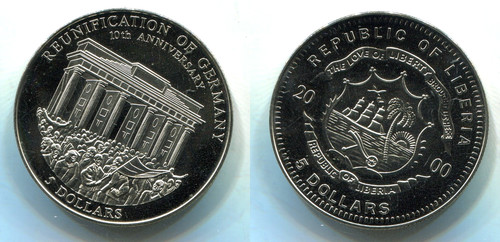 Dollars liberia 2000 ni - dollars, cu-ni