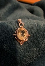 Antiker Citrin Anhänger 925