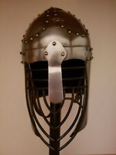 Militaria Larp Gjermundu Gladiator Ritterhelm Stahl Brillen Gitter Helm  H47