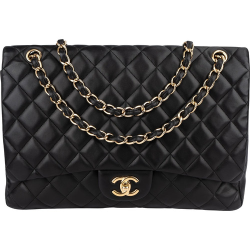 Chanel quilted lambskin maxi - quilted,