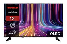 Telefunken Fernseher 40 Zoll Android TV QLED Smart TV Full HD HDR Triple-Tuner