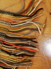 Neu Eagle Products superfeine Lammwolle gestreifter Schal mit Fransen Schurwolle