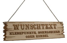 Schild Wunschtext