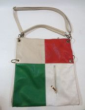 Shopper Beutel Hobo-Umhänge-Tasche Handtasche Leder-Imitat rot grün beige weiß/9