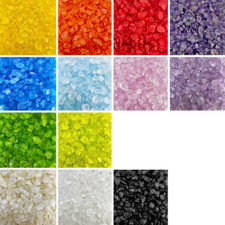 Glassteine 4-10mm 300g. Glaskies Glasnuggets Dekosteine Dekogranulat Tischdeko