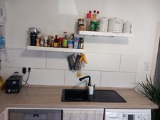 L-Küche ohne E-Geräte mit Dunstabzugshaube 