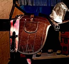 ♥ Sattel Kissen Set 4 teil. Pony Reitkissen DIANA mit Steigbügeln Riemen & Gurt♥