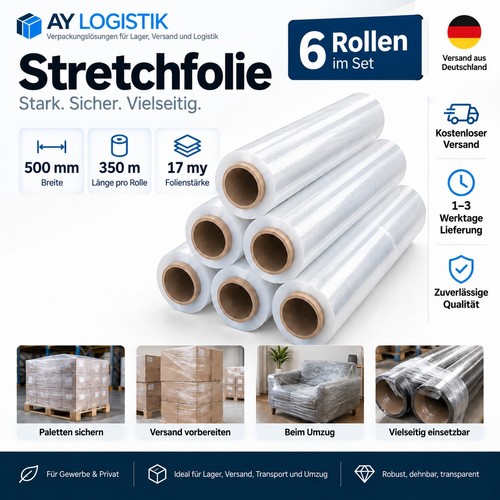 Stretchfolie 500mm 350m 17my - x,