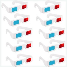 10 Paar 3D Brillen Rot Blau