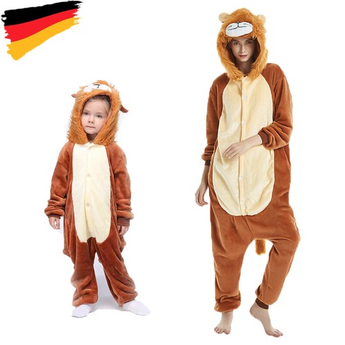 Tier löwe overalls - tier, erwachsene