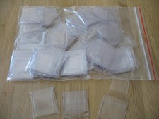 100 MÜNZTASCHEN Münzhüllen 5x5 cm Kunststoff weich Folie GEBRAUCHT gut erhalten