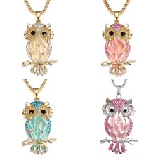 Damen Halskette Anhänger Eule