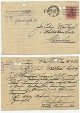 03934 - Postkarte Frankfurt (Main) 28.4.1922 - Bauernkittel bayrisch blau