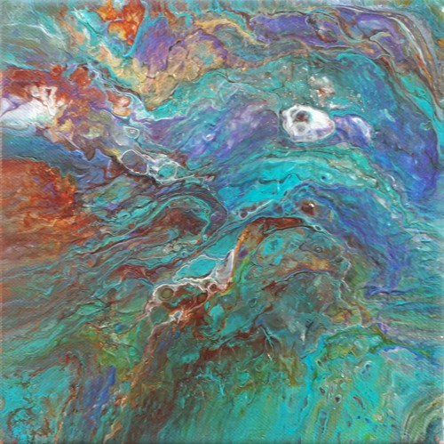 Original acrylbild fluid - original,