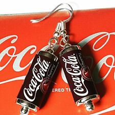 Einzigartige CHERRY COKE OHRRINGE Handarbeit Getränk SODA Fab COCA COLA Miniatur DOSE 