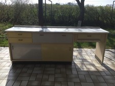 50er Jahre Küchenanrichte,  2,30 m lange echte Resopalplatte, Küchenmöbel, Retro