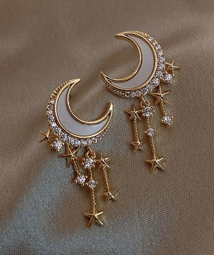 Goldene statement ohrringe - goldene,