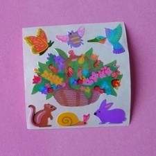 Stickeralbum Sticker Vintage 90er Jahre Sandylion Glanz Pearly MOP Blumenkorb