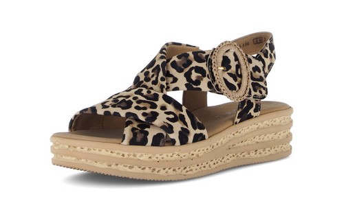 Gabor sandale braun leopard - sandale,