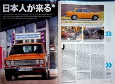 Oldtimer Markt 3602) Datsun 1600 mit 80PS in einer seltenen Vorstellung auf 2 Se