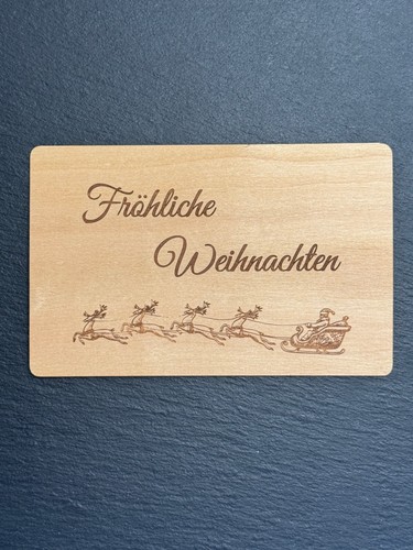Grußkarte holz geschenk - grußkarte, karte