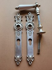 Antik Style Türklinke PZ72 Messing Nickel Haustür Beschlag Langschild PZ72N-KN