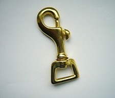 1 x Karabiner, massiv Messing